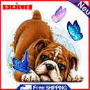 5D DIY Diamond Painting Pug Butterfly Full Round Drill Mosaic Rhinestone Picture