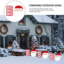 Christmas Yard Decorations Outdoor Santa Xmas Pathway Garden Stakes Set of 10