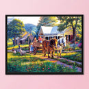 Full Embroidery Canvas Stamped 11CT Cross Stitch Farm View Kit (SZX-C327) Newly