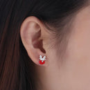 Jewelry Gift Deer 8Pcs/Set Santa Stud Earrings Xams Christmas Tree Snowflake