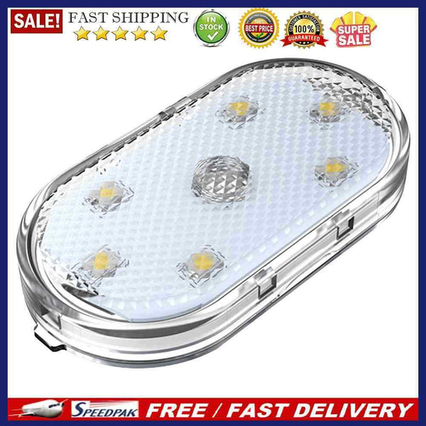 Car LED Touch Lights Wireless Auto Roof Ceiling Reading Lamp (Ice Blue)