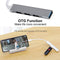 USB C Hub Splitter, USB 3.0 USB 2.0 4 in 1 Hub Dock Station Adapter (Grey)