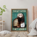 Full Cross Stitch 11CT DIY Napkin Sloth Printed Embroidery Kits Hanging Painting