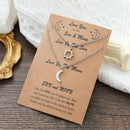 Steel Moon Sun Necklace Couple Pendant Family Jewelry Clavicle Necklace