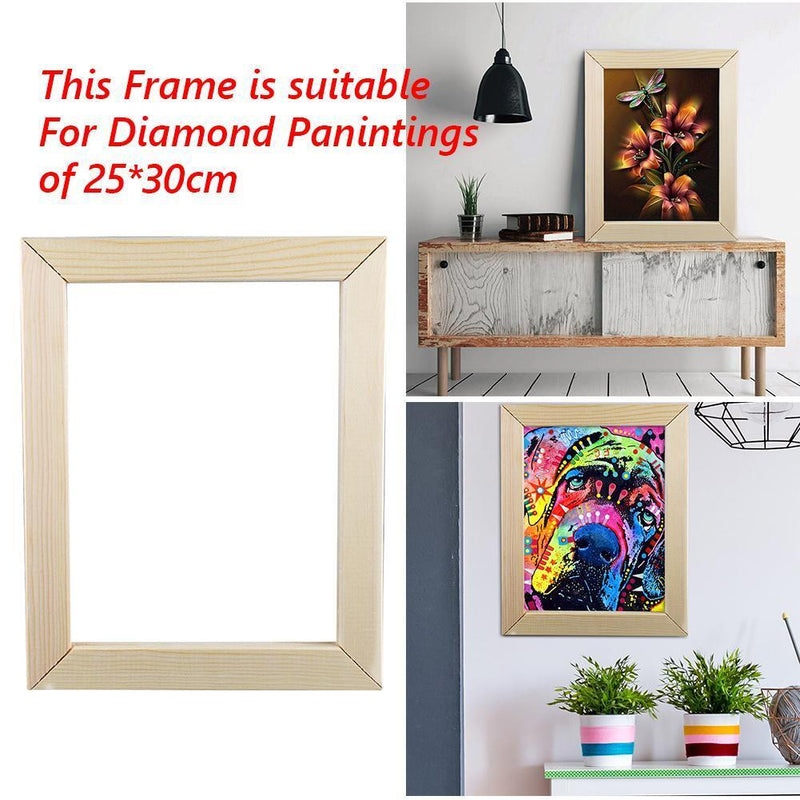 DIY Wooden Diamond Paintings Picture Photo Art Frames Tools Embroidery Accessory