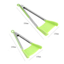 2pcs Clever Silicone Spatula Pliers Nonstick Heat Resistant Clips Grill Frame -