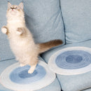 Cat Scratch Board Ramie Grinding Claw Care Mat Pet Scratcher Paw Pad (Blue)