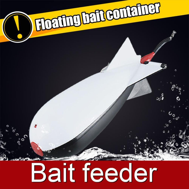 Carp Fishing Rockets Feeders Float Bait Lure Holder Tool (Black + White L)