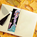 2pcs 5D DIY Diamond Painting Leather Bookmark Special-shaped Drill Tassel D