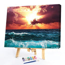 Painting By Numbers Kit DIY Waves Clouds Canvas Oil Wall Art Picture Orname