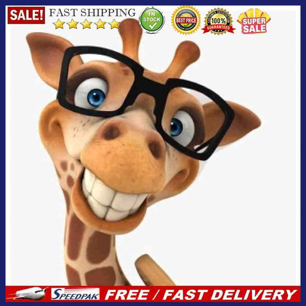 Giraffe with Glasses Oil Paint By Numbers DIY Coloring Cartoon Animal Pictu