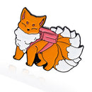 Nine Tail Fox Brooches Cartoon Animal Enamel Clothes Pin Jewelry (Style 2)