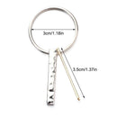 Keychain Inspirational Keychain Jewelry Gift Through Thick and Thin Keychain