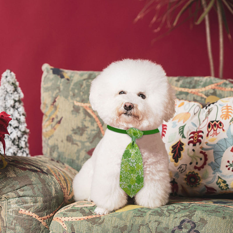 Dog Neck Tie Dog Cat Collar with Necktie St. Patricks Irish Shamrock Collar