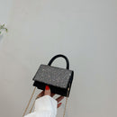 Mini Shoulder Bag Women Fashion PU Sequins Leather Chain Flap Handbag Satchels