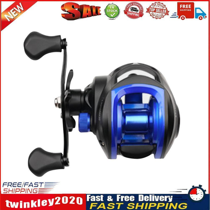 Baitcasting Reel 8.2/1 Max Drag 8kg Casting Carp Fishing Reel (Blue Right) Newly