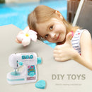Mini Electric Sewing Machine Set Household Play House Toys for Girl Home Playing