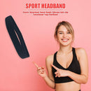 Elastic Absorbent Sweat Bands Silicone Anti-slip Sweatband HairBand (Black)