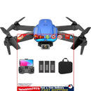 LS/RC F185 Pro 4K HD Single Camera FPV RC Drone with 3 Battery (Blue) Newly