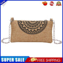 Fashion Weave Knit Handbags Women Chain Crossbody Phone Purse (Semicircle)