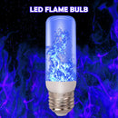 LED Flame Bulb Light Simulation Flickering Flame Atmosphere Lamp (Blue)