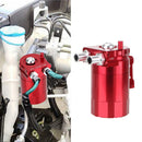 Car Baffled Oil Catch Can Tank with Air Filter Hose Fuel Reservoir (Red) Newly