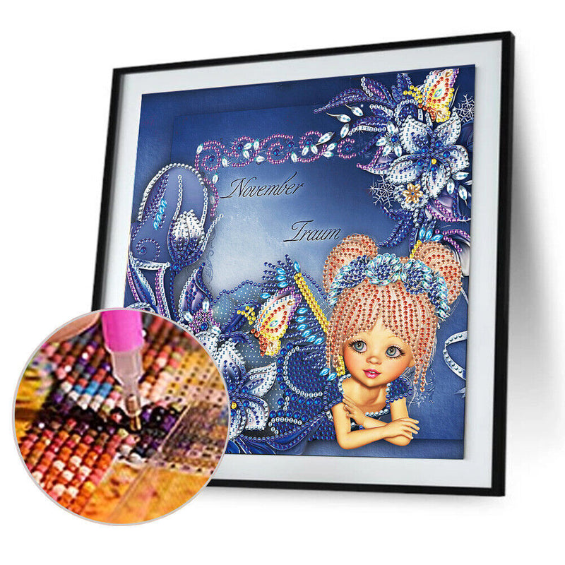 Diamond Painting Cartoon Girl Partial Special Drill Rhinestone Kit (EP001)