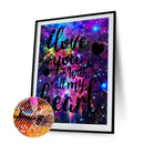 5D DIY Full Round Drill Diamond Painting Word Home Wall Art Drawing Ornaments