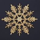 10cm Christmas Snowflake Sprinkles Ornaments Hanging Pendant for Xmas Tree 6pcs