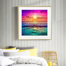 Oil Paint By Numbers Picture DIY Drawing Ocean Sunset Painting Kit Artwork