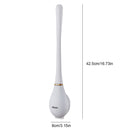 Toilet Brush with Holder Set Auto Wall-Mounted Deep-Cleaning (White) Newly