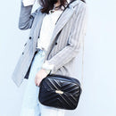 PU Leather Messenger Bags Women Shoulder Crossbody Solid Color Chain Handbags
