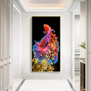 Frameless Oil Paint By Numbers DIY Fish Picture Craft Kit for Room Decoration