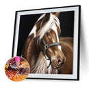 5D DIY Diamond Painting Horse Full Round Drill Mosaic Art Picture of Rhinestone