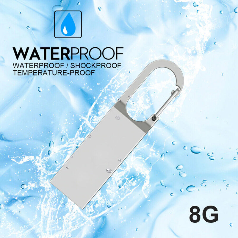 8GB/16GB/32GB/64GB/128GB Metal USB 2.0 Flash Drive Pen Memory Storage U Stick