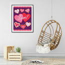 Valentine Day Mosaic Full Round Diamond Drawing Handmade Rhinestone Craft Gif