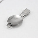 Folding Portable Camping Spoon Fork Outdoor Hiking Picnic Cutlery Tableware