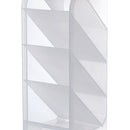 Oblique Pen Holder Desktop Storage Box Makeup Brush Organizer (White L)