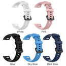 Silicone Wrist Strap Band w/Steel Buckle for Huawei Honor Band 5/4 (Pink)