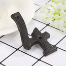 Metal Digital House Sign Cast Iron Numbers Doorplate DIY Cafe Shop Wall Decor
