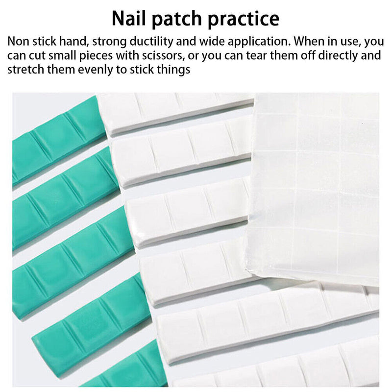 Nail Stand Sticky Non-Toxic Plasticine Clay Fix Glue Nail Art Tool (White) Newly