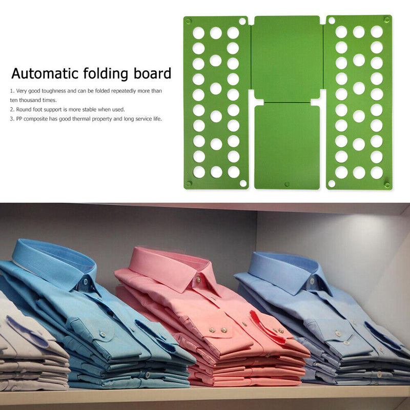 Laundry Folding Board Kids Adjustable Clothes Holder Organzier (Green) Newly