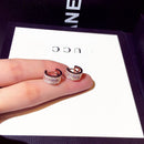 Micro Inlaid Rhinestone Tassel Eardrop Ear Stud Women Wedding Earrings Pendant