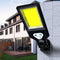 COB LED Solar Street Lights Outdoor Courtyard Porch PIR Remote Control Wall