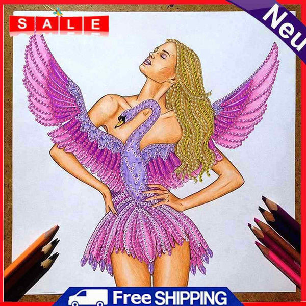 5D DIY Part Special Shaped Drill Diamond Girl And Animal
