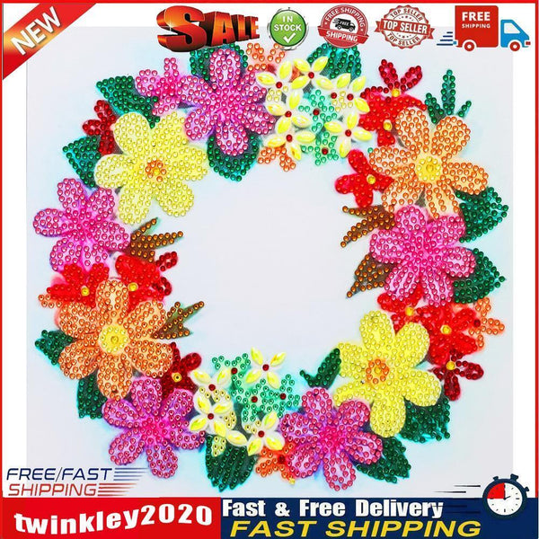 5D DIY Colorful Wreath Part Special Drill Diamond Painting Mosaic Artwork Newly