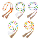 Ornament DIY Easter Wood Beads Tassel Easter Tassel Farmhouse Rustic Beads
