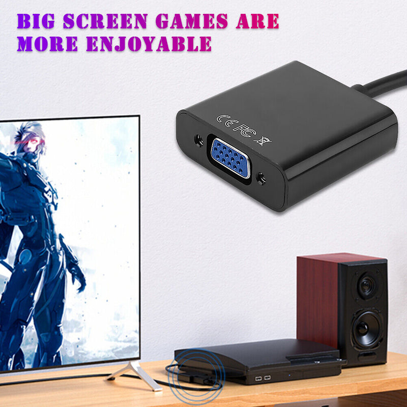 HDMI to VGA Male to Famale 1080P Digital to Analog Video Audio Cable Converter