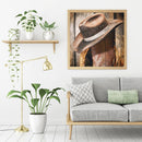 Hand Painted Oil Paint by Numbers DIY Boat Hat Drawing Wall Art Decoration Gift