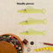 3pcs Fish Type Auto Needle Threader Plastic Quick Needle Inserter (Yellow)